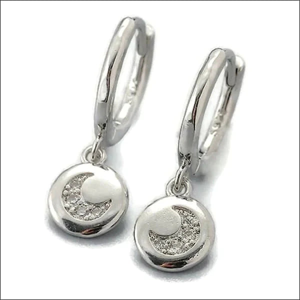 Goldplated Oorringetjes Met Bedel Maan 10mm 925 Zilver 925 Zilver 10mm 925 Zilver alles anenjery dames Geen oormodel Goldplated goudkleurig kinderen maan Meerdere kleuren Nieuw oorbellen Oorringen oorringetjes Plating (gouden of zilveren laagje) silver transparant zilver zirkonia