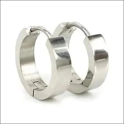 Stalen Oorringen 14mm Basis-14x4mm 14mm 8720157053897 alles Aramat Jewels chirurgisch staal Geen edelsteen kristal Meerdere Varianten Met_steen oor94-XE45688 oorbellen Oorringen oorringetjes PVD Soort sieraad_Oorringen Staal zilverkleurig zirkonia zonder hanger Zonder_hanger zweerknopjes