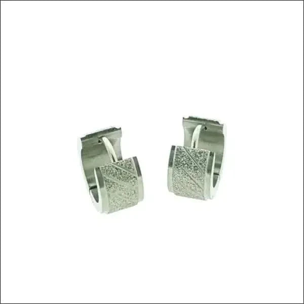 Stalen Oorringen 14mm Gediamanteerd-Strepen-14x7mm 14mm 8720157053897 alles Aramat Jewels chirurgisch staal Geen edelsteen kristal Meerdere Varianten Met_steen oor94-XE45688 oorbellen Oorringen oorringetjes PVD Soort sieraad_Oorringen Staal zilverkleurig zirkonia zonder hanger Zonder_hanger zweerknopjes