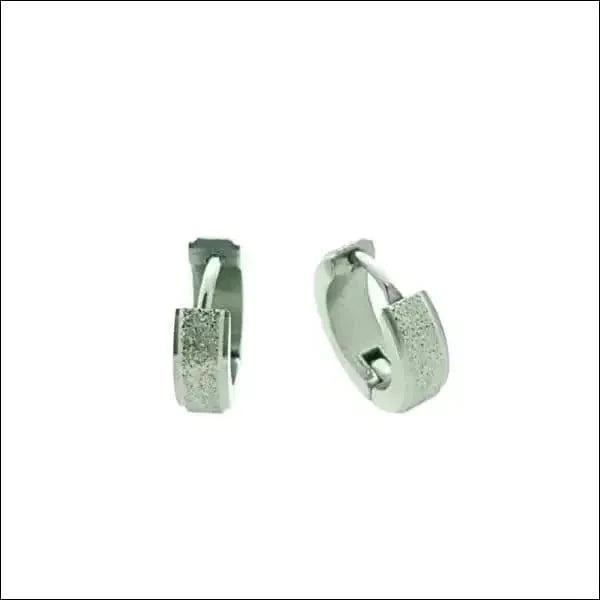 Stalen Oorringen 14mm Gediamanteerd-14x4mm 14mm 8720157053897 alles Aramat Jewels chirurgisch staal Geen edelsteen kristal Meerdere Varianten Met_steen oor94-XE45688 oorbellen Oorringen oorringetjes PVD Soort sieraad_Oorringen Staal zilverkleurig zirkonia zonder hanger Zonder_hanger zweerknopjes