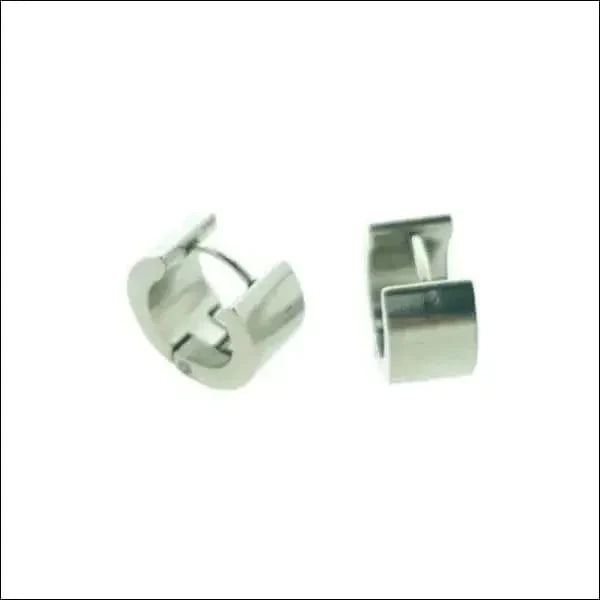 Stalen Oorringen 14mm Glad-14x7mm 14mm 8720157053897 alles Aramat Jewels chirurgisch staal Geen edelsteen kristal Meerdere Varianten Met_steen oor94-XE45688 oorbellen Oorringen oorringetjes PVD Soort sieraad_Oorringen Staal zilverkleurig zirkonia zonder hanger Zonder_hanger zweerknopjes