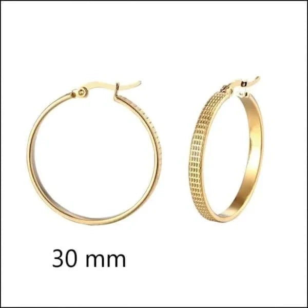 Stalen Oorringen 30mm Goudkleur Frankrijk-30x4mm 30mm 3mm 8720157045571 alles Aramat Jewels chirurgisch staal dames fgift Geen edelsteen Geen oormodel Geen_Parel Geen_steen goudkleurig Meerdere Varianten oor1099 oorbellen Oorringen oorringetjes PVD rond Soort sieraad_Oorringen Staal Volwassenen Zonder_hanger zweerknopjes