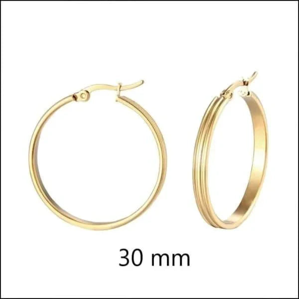 Stalen Oorringen 30mm Goudkleur Turkije-30x4mm 30mm 3mm 8720157045571 alles Aramat Jewels chirurgisch staal dames fgift Geen edelsteen Geen oormodel Geen_Parel Geen_steen goudkleurig Meerdere Varianten oor1099 oorbellen Oorringen oorringetjes PVD rond Soort sieraad_Oorringen Staal Volwassenen Zonder_hanger zweerknopjes