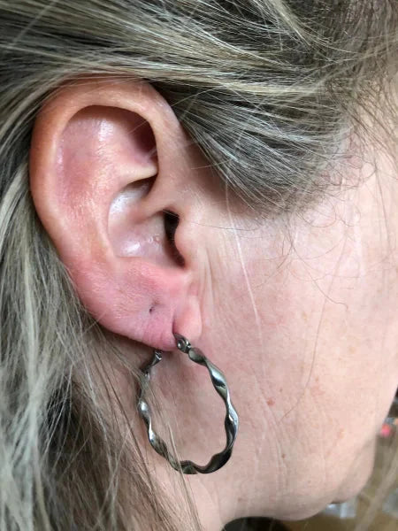 Stalen Oorringen 30mm Zilverkleurig 30mm alles chirurgisch staal dames gedraaid Geen edelsteen Geen_steen Meerdere Varianten Nieuw oorbellen oormodel Oorringen oorringetjes PVD rond Soort sieraad_Oorringen Staal tomade zilverkleurig Zonder_hanger Zonder_steen zweerknopjes