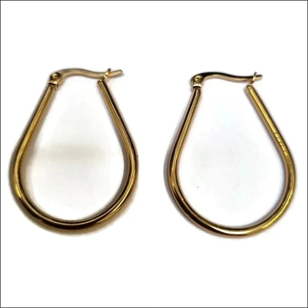 Stalen Oorringen Druppel 35mmx2mm- Goudkleurig 2mm 35mm alles chirurgisch staal dames druppel Geen edelsteen Geen_steen goudkleurig Meerdere kleuren Nieuw oorbellen oormodel Oorringen oorringetjes PVD rosékleurig Soort sieraad_Oorringen Staal tomade Volwassenen Zonder_hanger Zonder_steen zweerknopjes