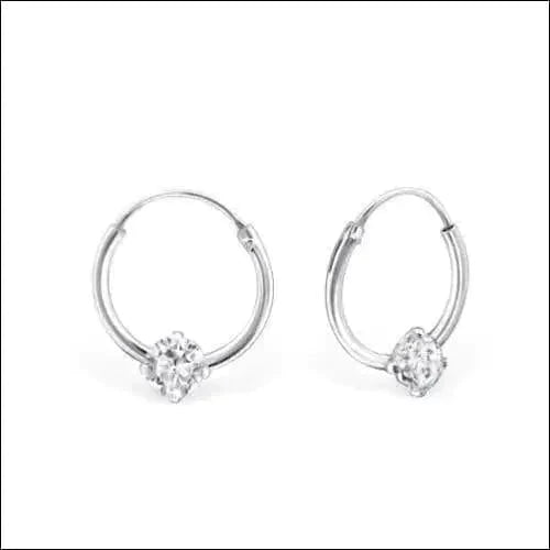 Zilveren Oorringen Met Zirkonia Transparant 12mm alles Aramat Jewels elf925 kinderen Met_steen nakijken oorbellen Oorringen oorringetjes plastick rond silver Soort sieraad_Oorringen transparant zilver zirkonia zonder hanger Zonder_hanger