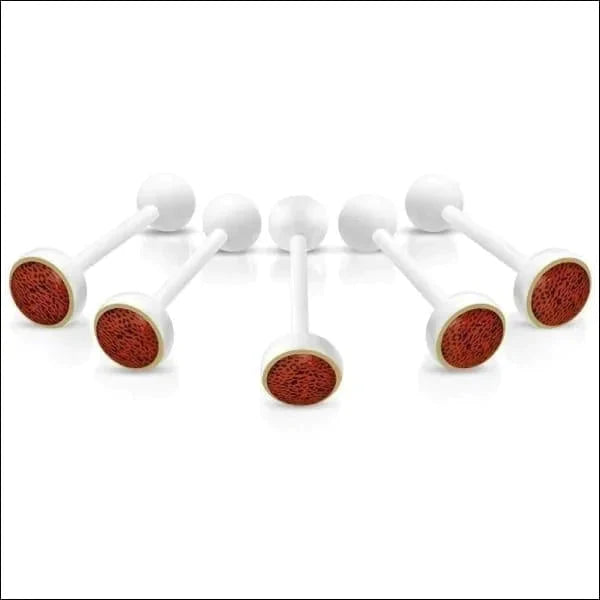 Bioplast Witte Tongpiercing Dierenprint Spots-Rood 1.6mm 16mm 8mm acryl alles Aramat Jewels Barbell bioplast dames dier Geen hanger Geen_steen heren Meerdere Varianten piercing Piercings Tong Tongpiercings uniseks Volwassenen wit