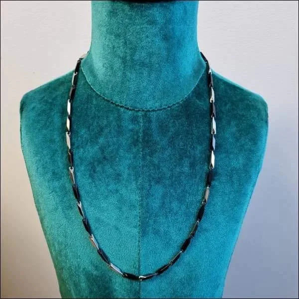 Blokjes Ketting Staal 60cm 3mm Zilverkleurig Zwart Heren 3mm 60cm 8720157031055 alles Aramat Jewels bicolor chirurgisch staal dames fantasie Geen edelsteen Geen_Parel Geen_steen halskettingen heren jin ket664-XN15071-60 Ketting zonder hanger nakijken PVD Schakelketting Staal Statement ketting tekst uniseks unisex Volwassenen zilverkleurig Zonder_hanger Zonder_steen zwart