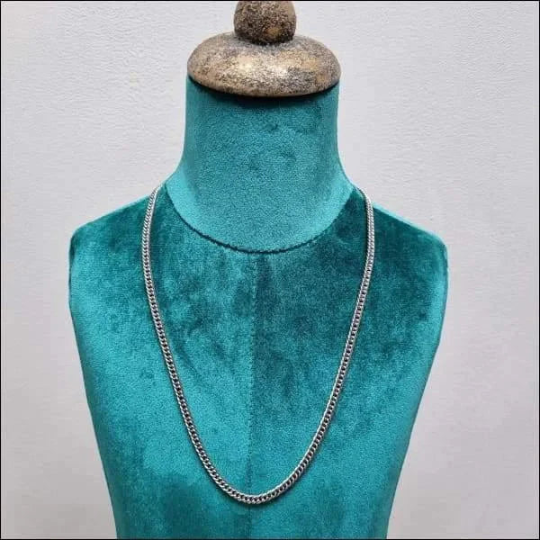 Gourmetketting Staal Zilverkleurig 5mm 60cm 5mm 60cm alles chirurgisch staal dames Geen edelsteen gourmet Halskettingen heren nakijken niet geupdated PVD Schakelketting Staal tekst uniseks unisex Volwassenen zilverkleurig zonder hanger Zonder_hanger