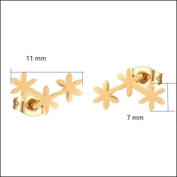 Oorbellen | Chirurgisch Stalen 3 Bloemen- Kopen?