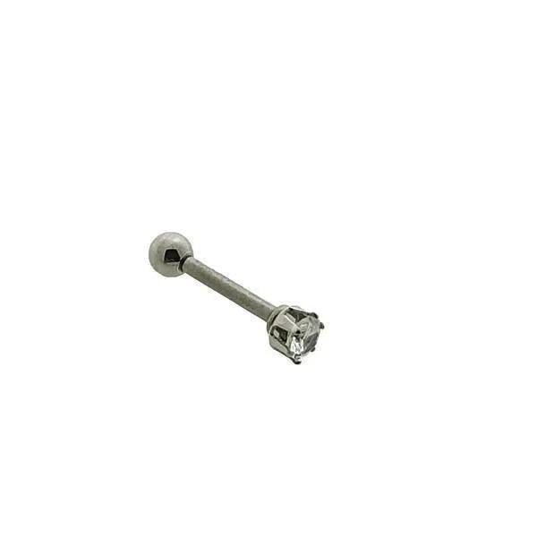 Helix Piercing Rond Transparant Zirkonia Chirurgisch Staal 1.2mm 4mm 7mm alles chirurgisch staal helixpiercings Met_steen nakijken niet geupdated Oor piercing Piercings PVD rond Staal tekst transparant Volwassenen zirkonia