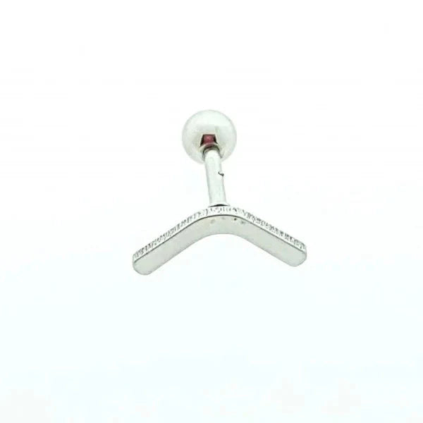 Helixpiercing Bar 1.2mm 6mm alles bar Barbell chirurgisch staal dames Helix helixpiercings nakijken Oor piercing Piercings PVD Staal Stud tekst Volwassenen zilverkleurig Zonder_steen