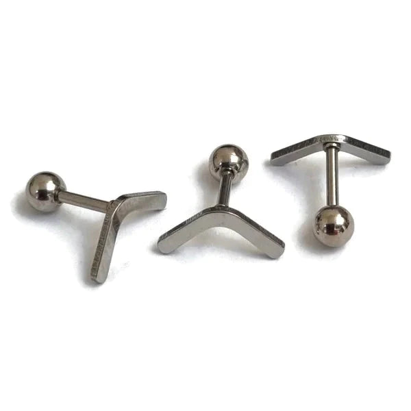 Helixpiercing Bar 1.2mm 6mm alles bar Barbell chirurgisch staal dames Helix helixpiercings nakijken Oor piercing Piercings PVD Staal Stud tekst Volwassenen zilverkleurig Zonder_steen