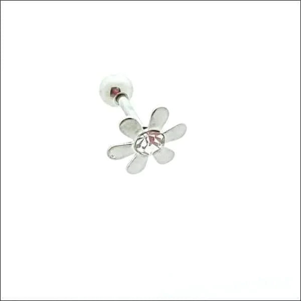 Helixpiercing Bloem Strass alles Barbell bloem chirurgisch staal Helix helixpiercings nakijken niet geupdated Oor piercing Piercings PVD Staal Stud tekst Volwassenen