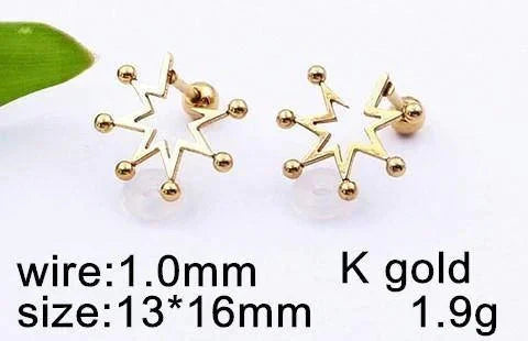 Helixpiercing Goudkleurig alles Barbell chirurgisch staal goudkleurig Helix helixpiercings Kleur_Goudkleurig nakijken niet geupdated Oor piercing Piercings PVD Staal Stud tekst Volwassenen