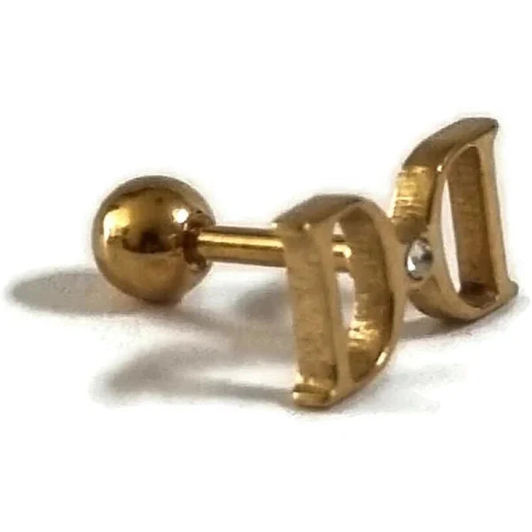 Helixpiercing Piercing Fantasie Goudkleurig Chirurgisch 1.2mm 11mm 6mm alles Barbell chirurgisch staal dames goudkleurig Helix helixpiercings jin nakijken Oor piercing Piercings PVD Staal tekst traguspiercings transparant Volwassenen zirkonia