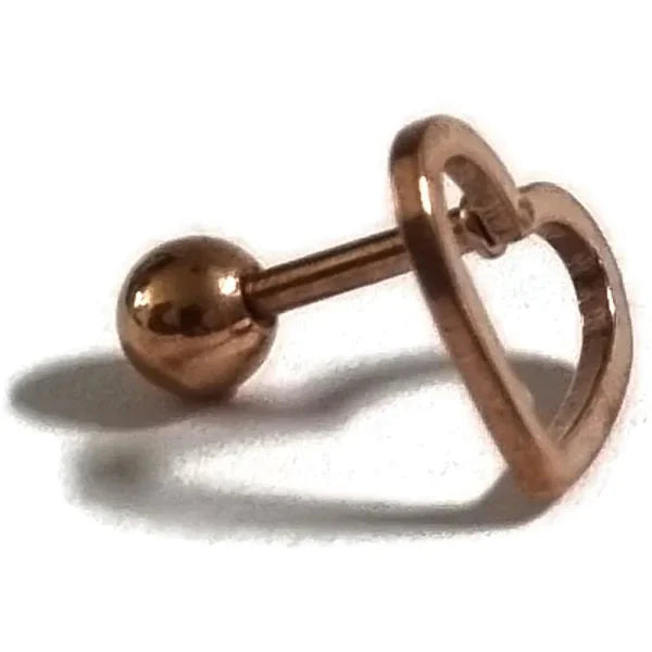 Helixpiercing Rosé Hartje alles helixpiercings nakijken niet geupdated Oor piercing Piercings rosékleurig tekst Volwassenen