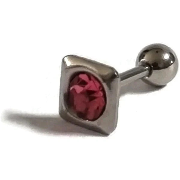 Helixpiercing Roze Steentje Vierkant alles helixpiercings nakijken niet geupdated Oor piercing Piercings tekst traguspiercings vierkant Volwassenen