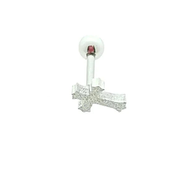 Helixpiercing Kruis Gediamanteerd alles Barbell chirurgisch staal Helix helixpiercings kruis nakijken niet geupdated Oor piercing Piercings PVD Staal Stud tekst Volwassenen