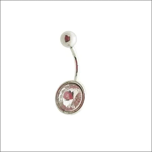 Stalen Navelpiercing ronde steen 1.6mm 10mm alles chirurgisch staal dames kristal nakijken Navel navelpi Navelpiercing zonder hanger navelpiercings piercing Piercings PVD rond Staal transparant Volwassenen zilverkleurig Zonder_hanger