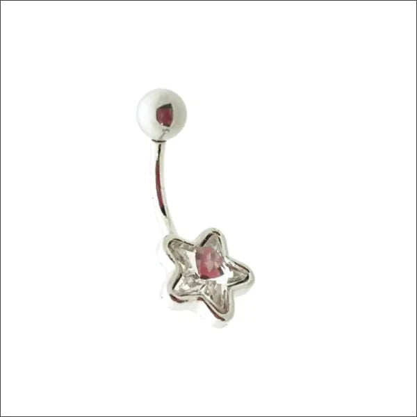 Navelpiercing Chirurgisch Staal Transparant Strass Ster 1.6mm 10mm alles chirurgisch staal dames Geen hanger nakijken Navel navelpi Navelpiercing zonder hanger navelpiercings piercing Piercings PVD Staal ster transparant Volwassenen zilverkleurig Zonder_hanger