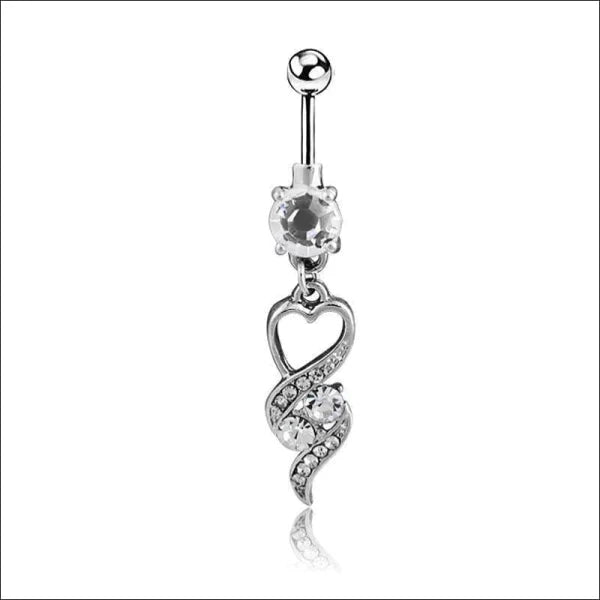 Navelpiercing Fantasie Kristal Chirurgisch Staal Volwassenen 1.6mm 10mm alles chirurgisch staal dames fantasie Geen hanger Met_hanger Met_steen Navel Navelpiercing met hanger navelpiercings piercing Piercings PVD Staal transparant Volwassenen zilverkleurig zirkonia