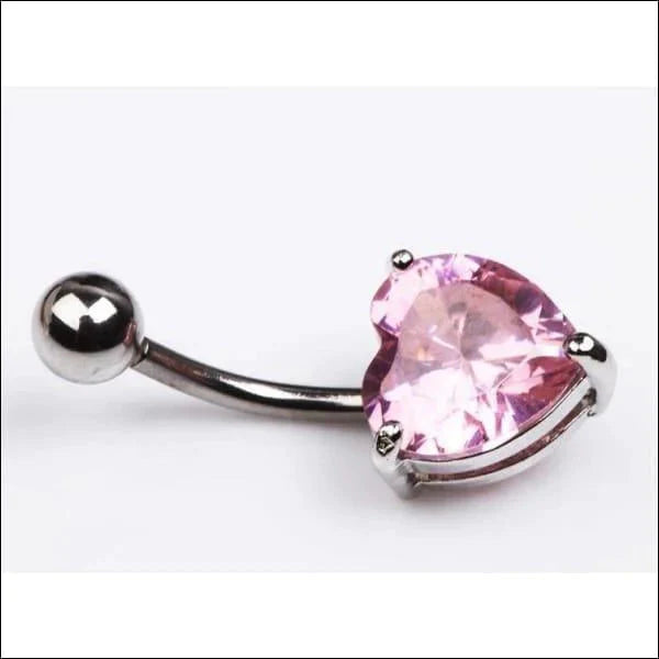 Navelpiercing Hart Roze 1.6mm 10mm alles chirurgisch staal Geen hanger Geen_Parel hart nakijken Navel navelpi Navelpiercing zonder hanger navelpiercings niet geupdated piercing Piercings PVD roze Staal Volwassenen zilverkleurig Zonder_hanger