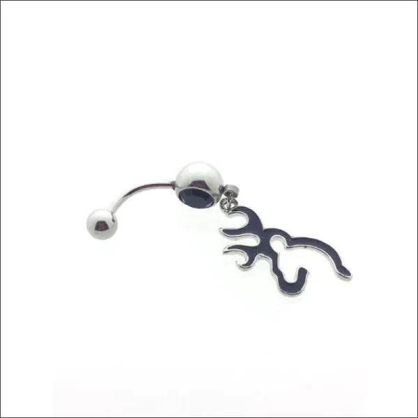Navelpiercing Tribal 1.6mm 10mm alles Chirurgisch staal dames emaille Geen hanger Geen_Parel met hanger Met_hanger Navel Navelpiercing met hanger navelpiercings niet geupdated piercing Piercings PVD Staal Volwassenen zilverkleurig Zwart