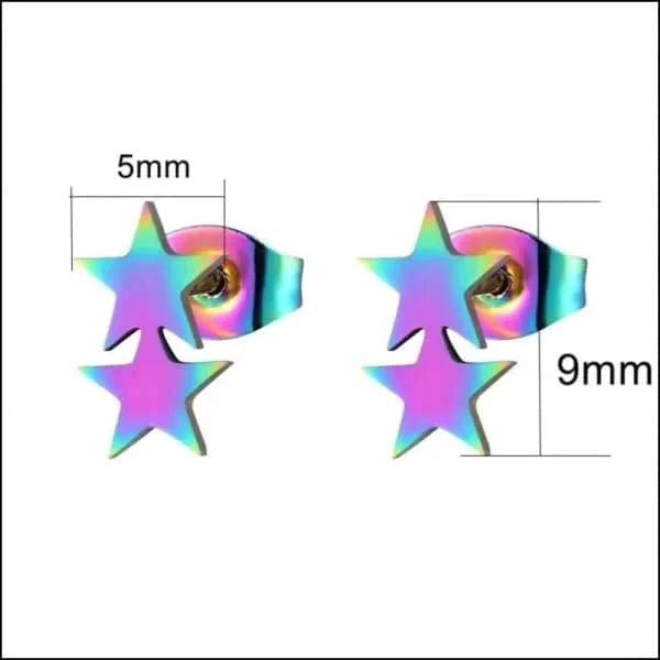 Oorbellen | Zweerknopjes-stalen Sterren Oorstekers- Kopen?