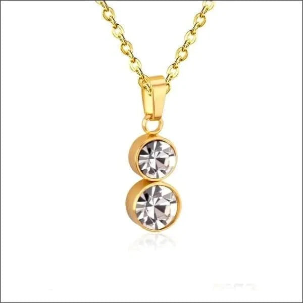 Dames Ketting Met Hanger Bar 2 Zirkonia Steentjes Staal 20mm 45cm 8720157038405 alles anker Aramat Jewels chirurgisch staal dames Geen_Parel goudkleurig halskettingen ket694 Ketting met hanger met hanger Met_hanger Met_steen Minimalistische ketting nakijken PVD rond Schakelketting Staal tekst transparant uniseks unisex Volwassenen zirkonia