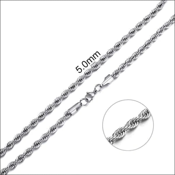 925 Sterling Verzilverde Touwketting