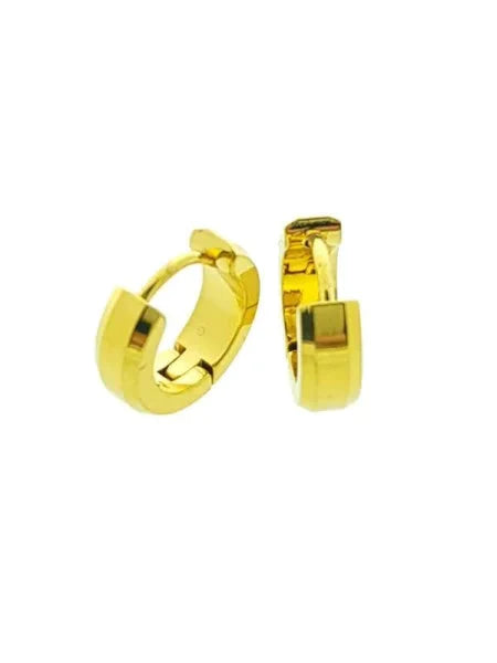 Stalen Oorringen 14mm Goudkleur Afgerond-14mmx4mm 14mm alles bol chirurgisch staal dames Geen edelsteen Geen hanger Geen_Parel goudkleurig heren Meerdere Varianten oorbellen Oorringen oorringetjes PVD sandblasted Soort sieraad_Oorringen Staal uniseks Volwassenen zirkonia zonder hanger Zonder_hanger zweerknopjes