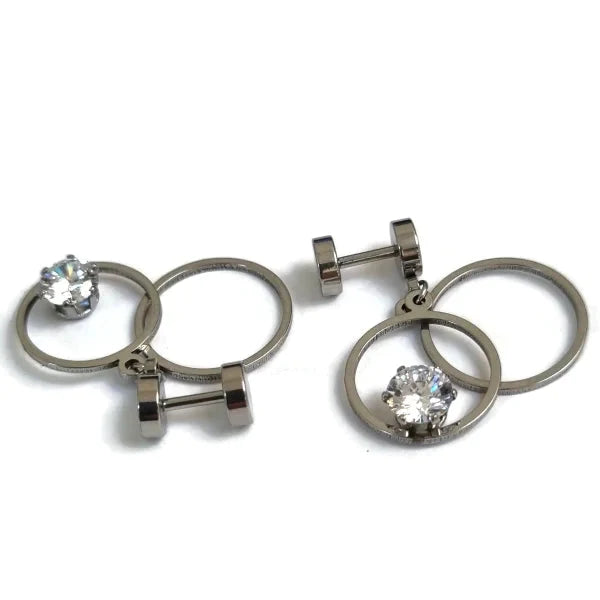 Helixpiercing Met Hanger Cirkel Met Transparant Zilver Kleur 1.2mm 6mm alles chirurgisch staal dames Helix helixpiercings jin Labret Met_hanger Met_steen nakijken Oor piercing Piercings PVD rond Staal Stud tekst transparant Volwassenen zilverkleurig zirkonia