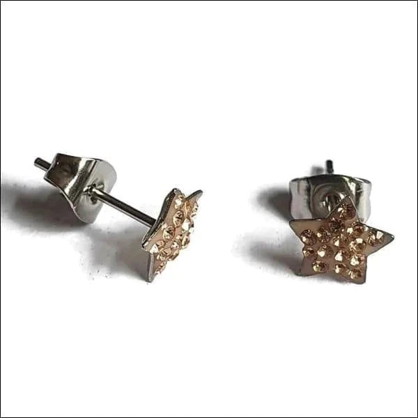 Stalen Ster Oorbellen Zweerknopjes 7mm Champagne 7mm 8720157036975 AB Transparant alles Apparel & Accessories > Jewelry > Earrings Aramat Jewels champagne chirurgisch staal dames Donker Blauw Donker Roze Geen hanger Geen oormodel geometrisch gepolijst kinderen kristal Licht Blauw Licht Roze Meerdere kleuren Met_steen Nieuw Olijf Groen oorbellen PVD Rood Roze Staal ster Transparant yoyo Zee Blauw zilverkleurig zonder hanger Zonder_hanger Zwart zweerknopjes