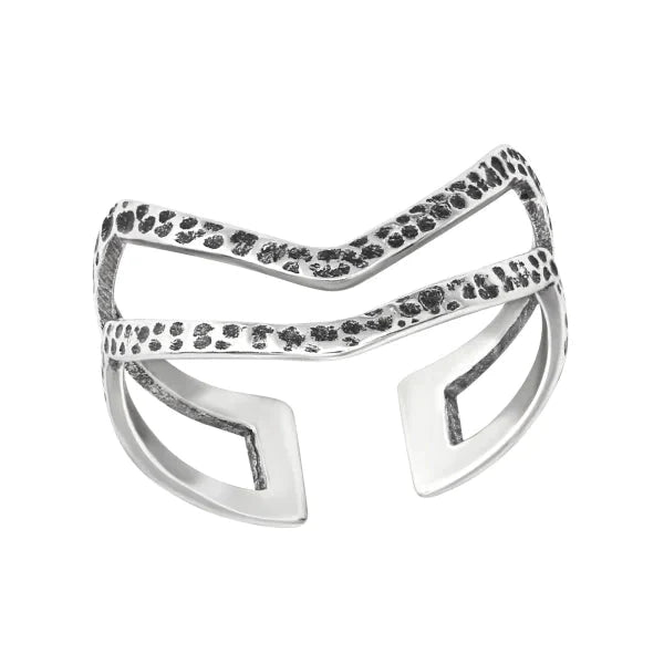 Zilveren Teenring v Vorm 925 Zilver Dames 5mm alles dames elf925 geometrisch geoxideerd nakijken plastick ringen silver teenring teenringen verstelbaar Volwassenen zilver zomer Zonder_steen