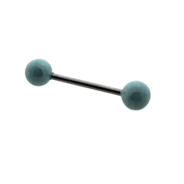 Parel Tongpiercing Chirurgisch Staal 16mm 1.6mm 16mm 6mm acryl alles Aramat Jewels Barbell blauw chirurgisch staal creme dames geel Meerdere kleuren parel PVD rood roze Staal Tong tong196 Tongpiercings Volwassenen wit zilverkleurig Zwart