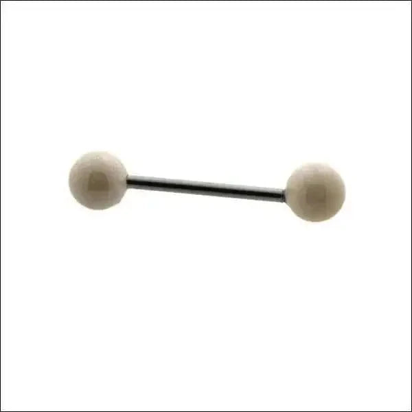 Parel Tongpiercing Chirurgisch Staal 16mm 1.6mm 16mm 6mm acryl alles Aramat Jewels Barbell blauw chirurgisch staal creme dames geel Meerdere kleuren parel PVD rood roze Staal Tong tong196 Tongpiercings Volwassenen wit zilverkleurig Zwart