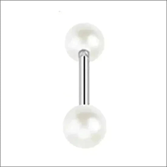 Parel Tongpiercing Chirurgisch Staal 16mm Wit 1.6mm 16mm 6mm acryl alles Aramat Jewels Barbell blauw chirurgisch staal creme dames geel Meerdere kleuren parel PVD rood roze Staal Tong tong196 Tongpiercings Volwassenen wit zilverkleurig Zwart