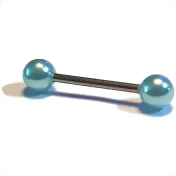 Parel Tongpiercing Chirurgisch Staal 16mm 1.6mm 16mm 6mm acryl alles Aramat Jewels Barbell blauw chirurgisch staal creme dames geel Meerdere kleuren parel PVD rood roze Staal Tong tong196 Tongpiercings Volwassenen wit zilverkleurig Zwart