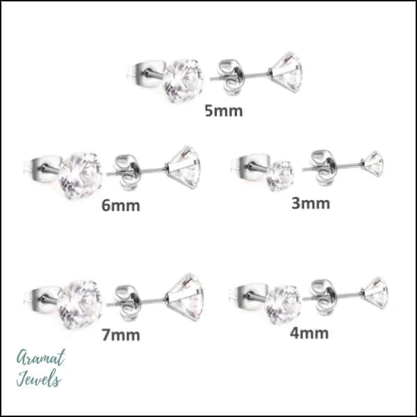 Chirurgisch Stalen Oorbellen Transparante Zirkonia 3mm 4mm 5mm 6mm 7mm alles chirurgisch staal dames Geen edelsteen Geen hanger Geen_Parel Meerdere kleuren Meerdere Maten Met_steen Nieuw oorbellen oormodel PVD rond rosékleurig Rosékleurig / 3mm Rosékleurig / 6mm Rosékleurig / 7mm smjell Staal transparant Volwassenen zilverkleurig Zilverkleurig / 3mm Zilverkleurig / 4mm Zilverkleurig / 5mm Zilverkleurig / 6mm Zilverkleurig / 7mm zirkonia zweerknopjes