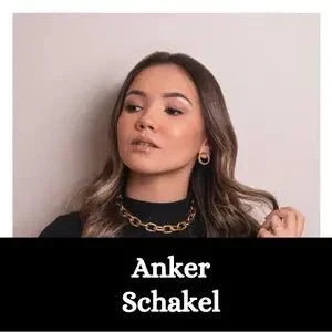 Ankerschakel ketting zwart staal sieraden Aramat Jewels