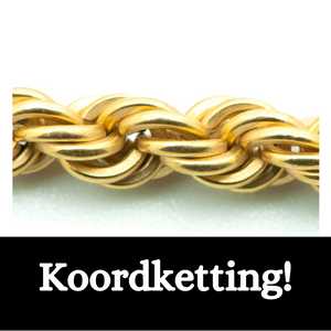 Koordschakel ketting gedraaid sieraden Aramat Jewels