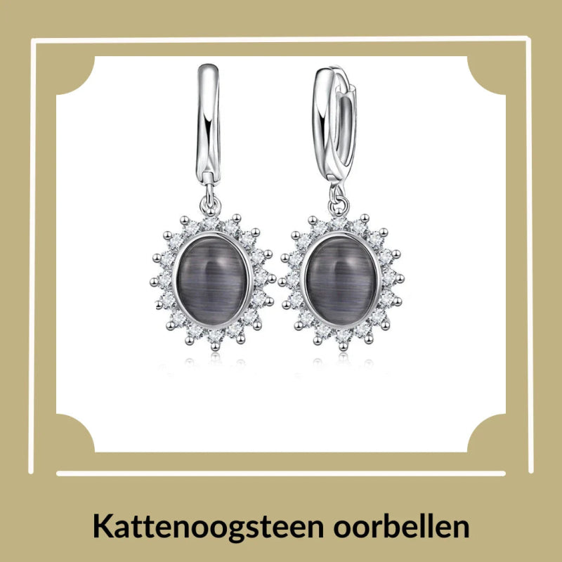 Cat eye oorbellen - Aramat Jewels