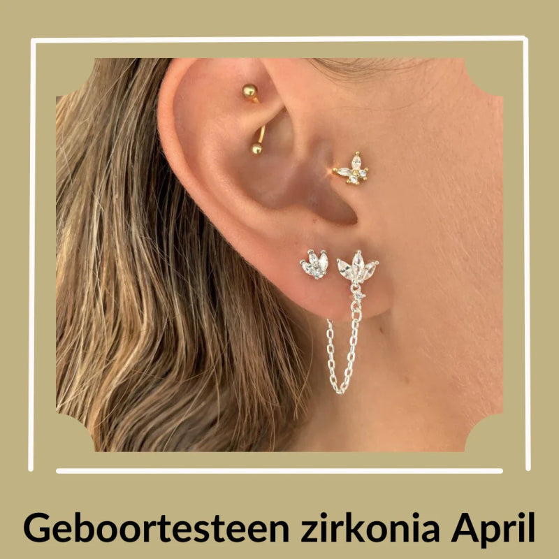 Geboortesteen Zirkonia April - Transparant - Aramat Jewels