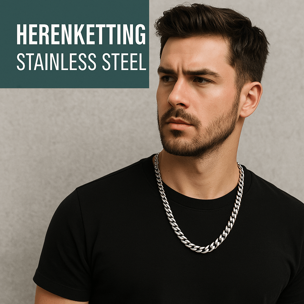 Herenketting stainless steel