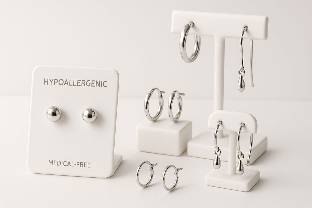 Hypoallergene oorbellen zilver