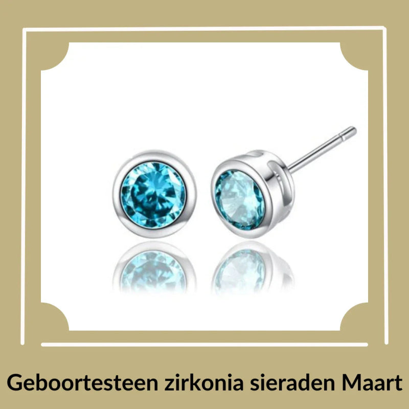 Ontdek de Geboortesteen sieraden maart Aqua blauw - Aramat Jewels