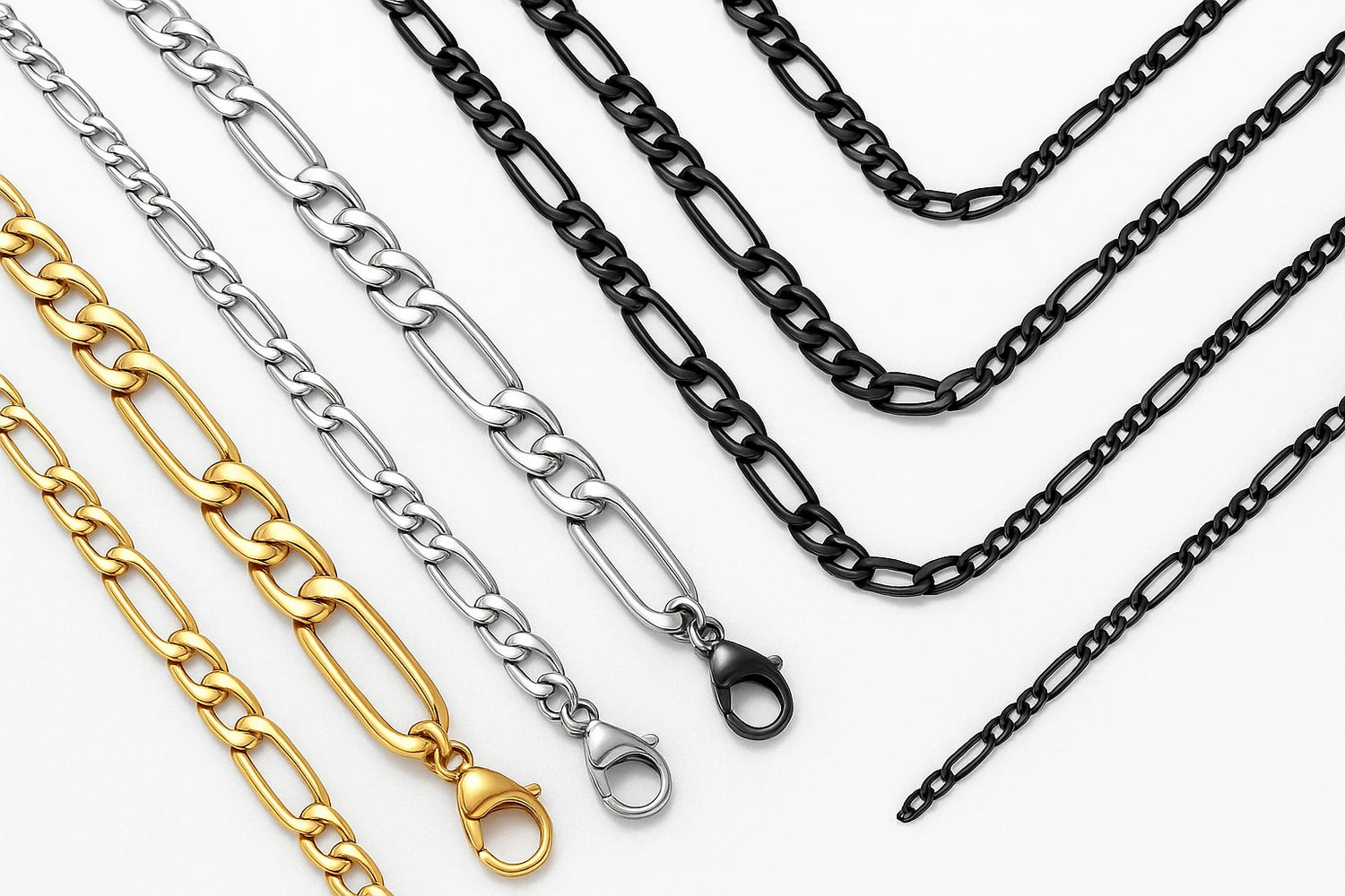 RVS figaro kettingen - Aramat Jewels