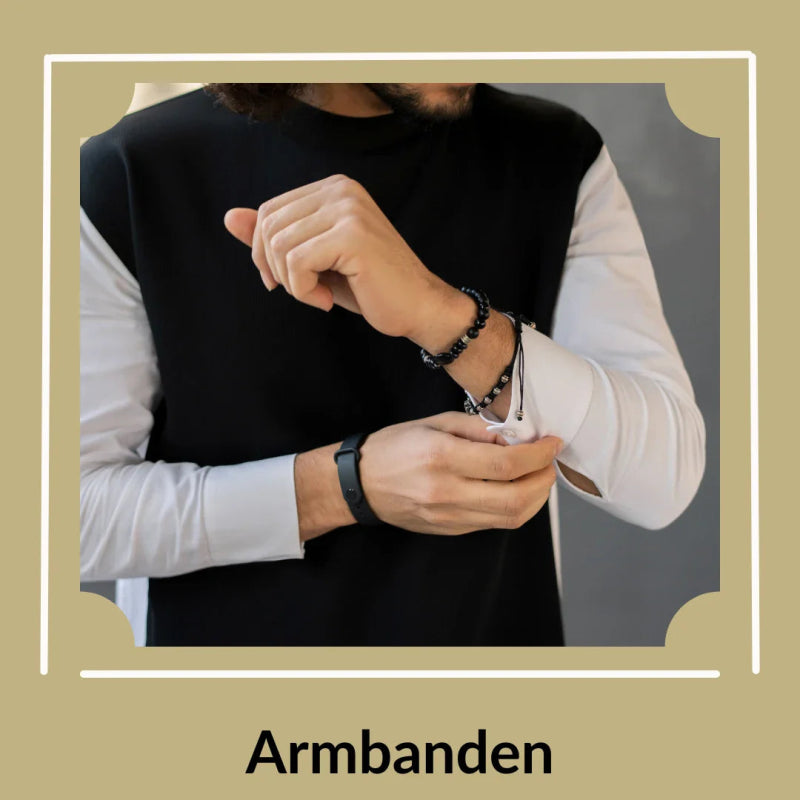 Staal & Leren Armbanden man - Aramat Jewels