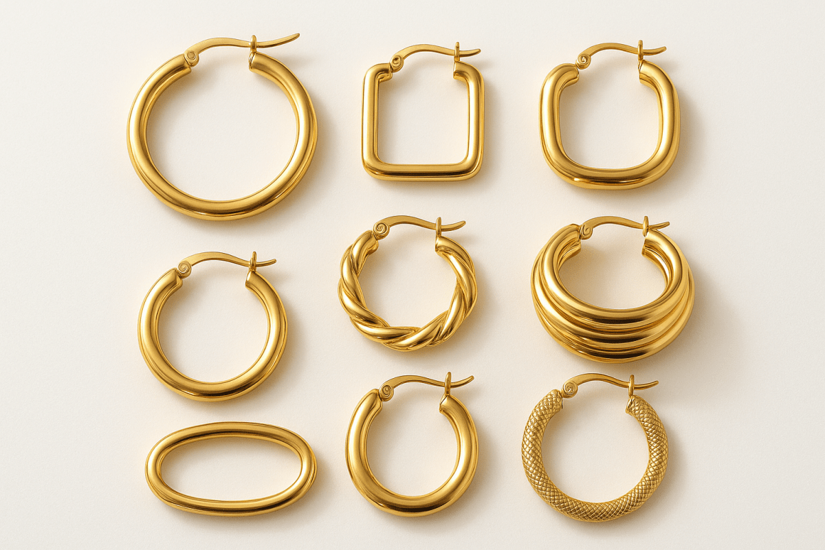 Statement oorbellen goudkleurig